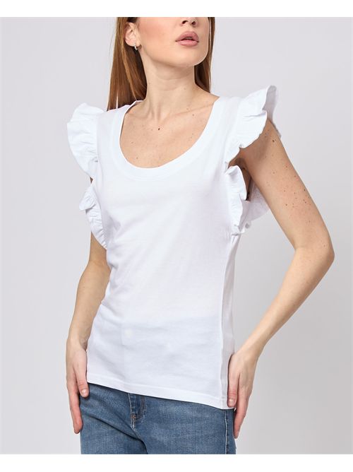 T-shirt donna Silvian Heach in maglia fine SILVIAN HEACH | GPP25205CNWHITE